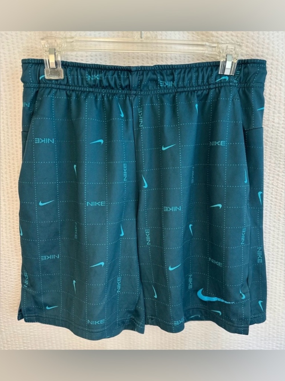Nike Dri-FIT Teal Blue Athletic Shorts Running Gym Training Men Medium Lined - Picture 1 of 7